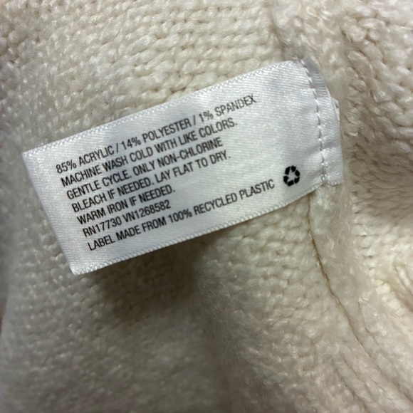 Wild Fable large Ivory Sweater Long Sleeve Soft Acrylic - Picture 4 of 4